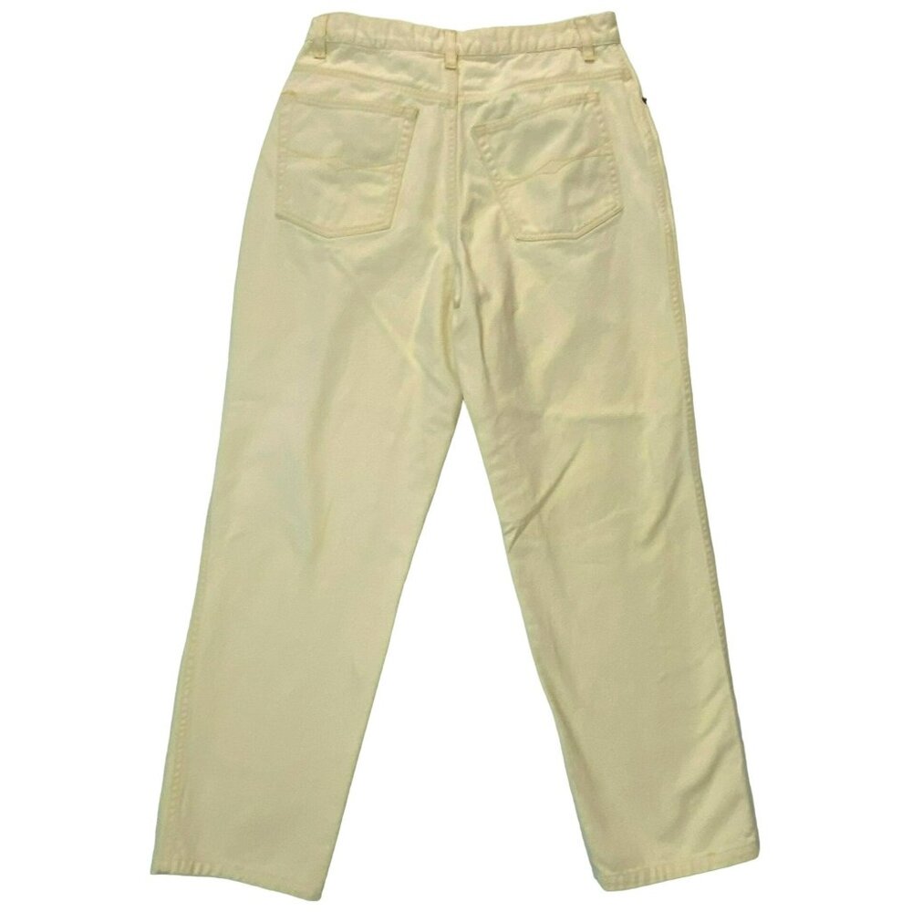 Vintage Bugle Boy for Her Super High Rise Mom Jeans 28 x 27 Yellow 90s Y2K - Picture 8 of 8